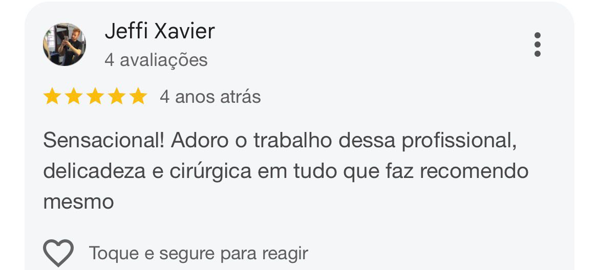 Avaliação de Jeffi Xavier no Google