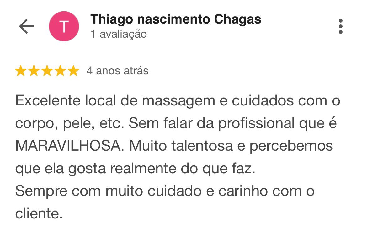 Avaliação de Thiago Nascimento Chagas no Google